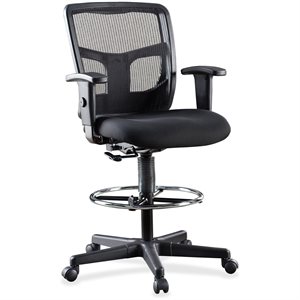 CHAIR, LORELL, RATCHET BACK, MESH, MID-BACK STOOL