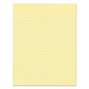 GUM TOP WRITING PADS, 8.5 X 11, CANARY