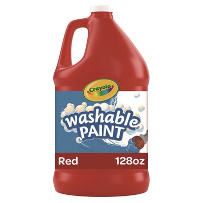 PAINT, Washable, Red, 1 gal