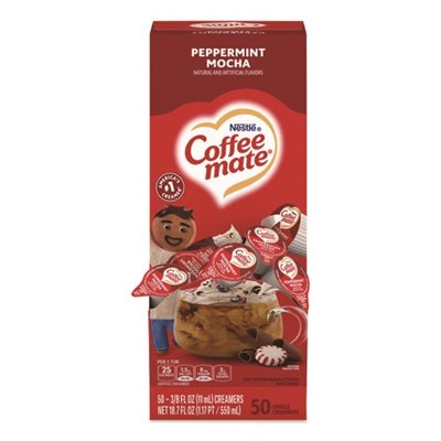 CREAMER, COFFEE-MATE, Peppermint Mocha Creamer, 0.375oz, 50 / Box