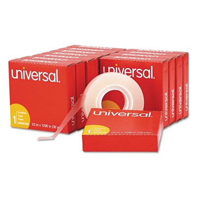 Invisible Tape, 1 / 2" x 1296", 1" Core, Clear, 12 / Pack