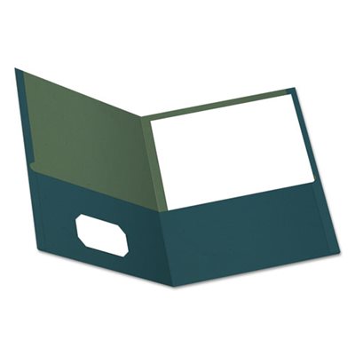 PORTFOLIO, Earthwise by Oxford, 100% Recycled Paper, Twin-Pocket, Blue, 25 / BOX