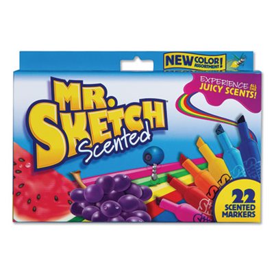 SCENTED WATERCOLOR MARKER, MR SKETCH BROAD CHISEL TIP