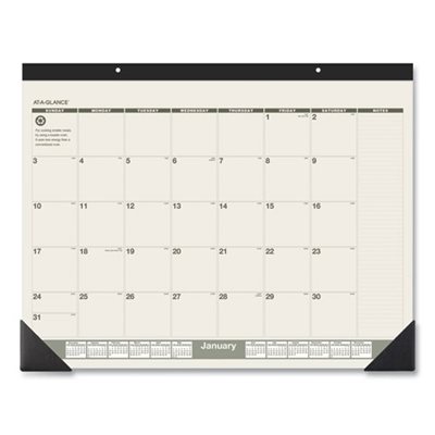 Recycled Monthly Desk Pad, 22 x 17, 2025