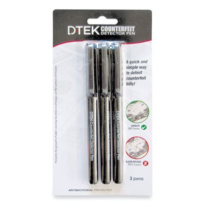 PENS, COUNTERFIT DETEECTOR DTEK US CURRETNC 3 / PK