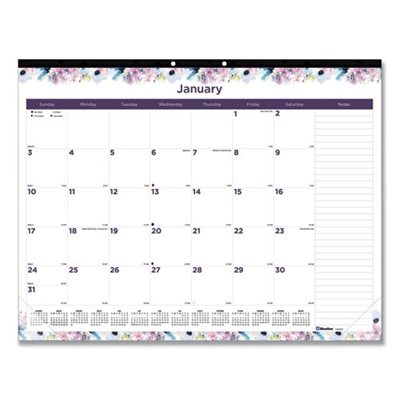 Monthly Deskpad Calendar, Chipboard, Geometric, 22 x 17, 2025