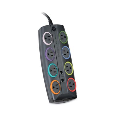 SURGE PROTECTOR, SmartSockets, Color-Coded, 8 Outlets, 8' Cord, 3090 Joules