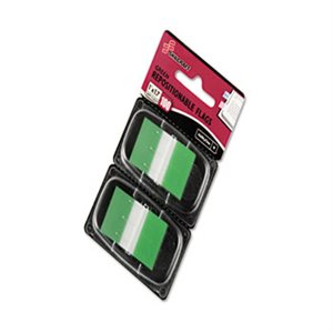 PAGE FLAGS, 1" x 1.75" GREEN, 100 / PACK, SKILCRAFT