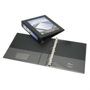 BINDER, 1-1 / 2" D-RING SLANT FRAMED, BLACK