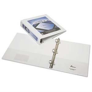 D RING BINDER, SLANT, RECYCLED, 1 1 / 2 WHITE