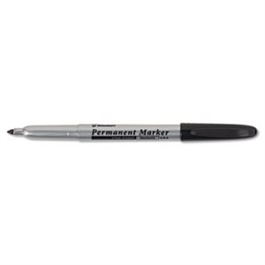 MARKER, PERMANENT, FINE TIP, BLACK, DOZEN