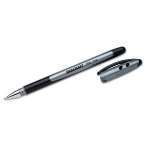 PEN, BALLPOINT, STICK,  RUBBERIZED, SKILCRAFT 100, FINE, BLACK / METALLIC, DOZEN