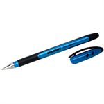 PEN, BALLPOINT, STICK, RUBBERIZED, SKILCRAFT 100, MEDIUM, BLUE, DOZEN