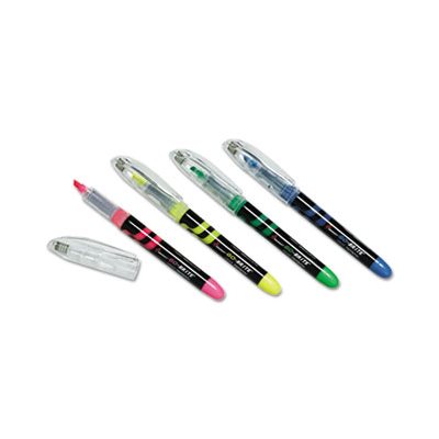 HIGHLIGHTER, FLUORESCENT, GO-BRITE, ASSORTED, ABILITYONE, 4 / PK