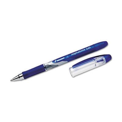 PEN, ROLLERBALL, STICK, GEL, ALPHAELITE, .7MM, MEDIUM, BLUE INK / BARREL, DOZEN 