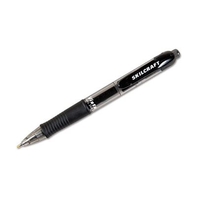 PEN, ROLLERBALL, RETRACTABLE, GEL, VISTA, .7MM MEDIUM, BLACK, ABILITYONE, DOZEN