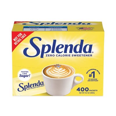 SPLENDA, NO CALORIE SWEETENER PACKETS 400 / BX