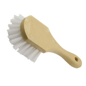 BRUSH, SCRUB, WHITE NYLON BRISTLES