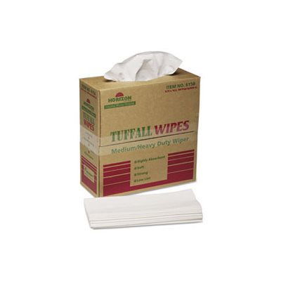 TOWEL, WIPING, HEAVY DUTY, TUFFALL, 16.75" X 9.75", WHITE, 100 / BOX