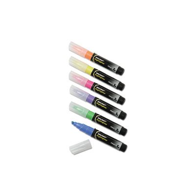 HIGHLIGHTER, FLUORESCENT,  CHISEL TIP,  ASSORTED,  ABILITYONE, 6 / PK