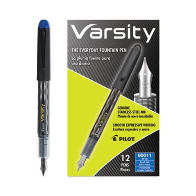 Varsity Fountain Pen, Blue Ink, 1mm