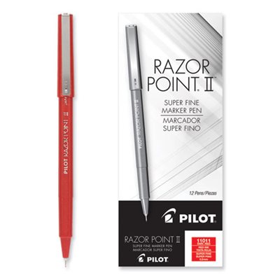 PEN, MARKER, Razor Point, Fine Line, Ultra-Fine, Black Ink, .3mm, Dozen