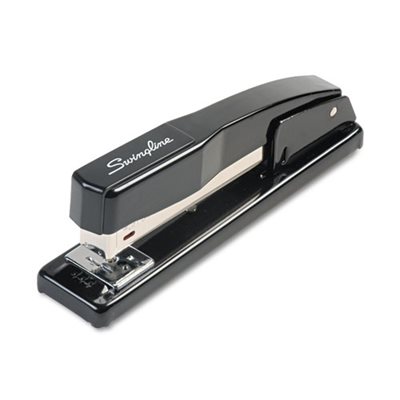 Light-Duty Full Strip Desk Stapler, 20-Sheet Capacity, Black