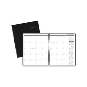 PLANNER, MONTHLY, 8.875" x 11", BLACK, 2023 to 2024