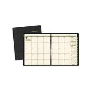 Recycled Monthly Planner, 11 x 9, Black