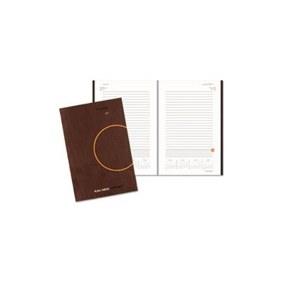 One-Day-Per-Page Planning Notebook, 9 x 6, Dark Gray / Orange, 2021