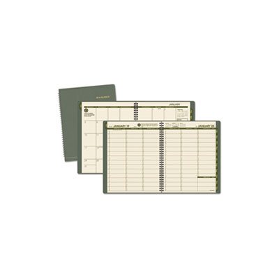 Recycled Weekly / Monthly Classic Appointment Book, 11 x 8.25, Green, 2021