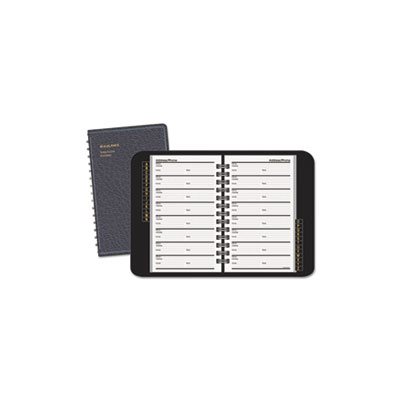 TELEPHONE / ADDRESS BOOK, 4.875" x 8", BLACK