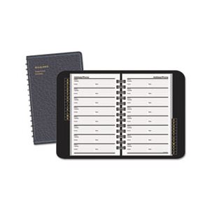 TELEPHONE / ADDRESS BOOK, 4.875" x 8", BLACK