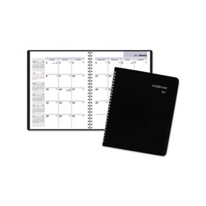 Monthly Planner, 8.75 x 7, Black, 2021