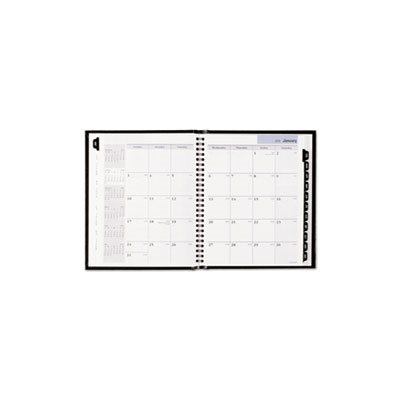 PLANNER, HARD-COVER, RECYCLED, MONTHLY, 6.875" x 8.625", BLACK, 2020