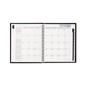 PLANNER, HARD-COVER, RECYCLED, MONTHLY, 6.875" x 8.625", BLACK, 2020