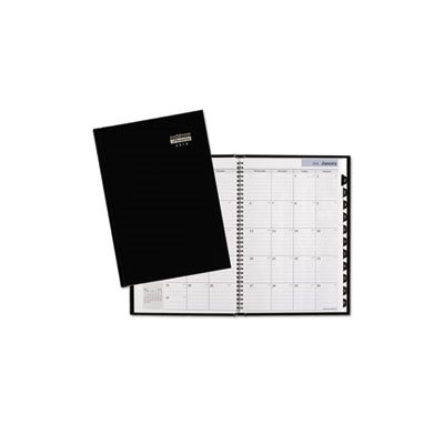 Hard-Cover Monthly Planner, 11.78 x 5, Black, 2020-2022