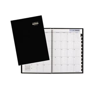 Hard-Cover Monthly Planner, 11.78 x 5, Black, 2020-2022