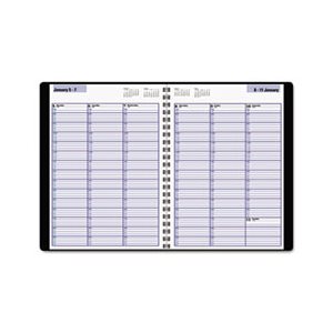 Weekly Appointment Book, 11 x 8, Black, 2021