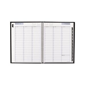 APPOINTMENT BOOK, HARDCOVER, WEEKLY, 8" x 11", BLACK, RECYCLED,  2020