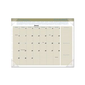 Executive Monthly Desk Pad Calendar, 22 x 17, Buff, 2021