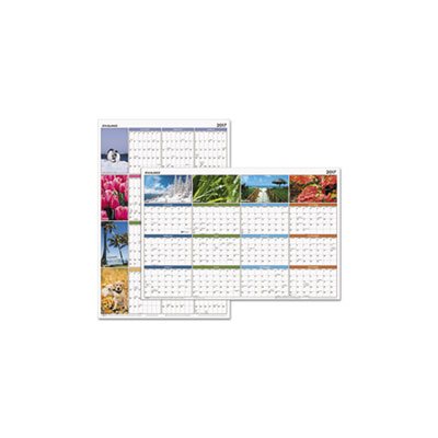 PLANNER, "SEASONS IN BLOOM", VERTICAL / HORIZONTAL, ERASABLE, WALL, 24" x 36", 2020