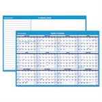 WALL PLANNER, ERASABLE, HORIZONTAL, 48" x 32", BLUE / WHITE, 2020