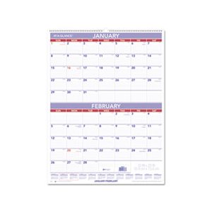 WALL CALENDAR, TWO-MONTH, 22" x 29", 2020