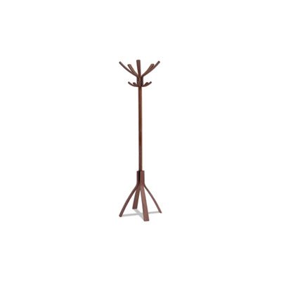 COAT STAND, Café Wood, Ten Peg / Five Hook, 21 2 / 3" x 21 2 / 3" x 69 1 / 3" Espresso Brown