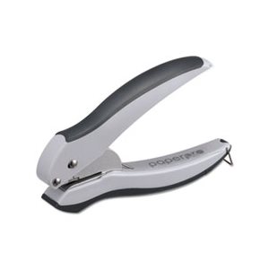 HOLE PUNCH, inLIGHT, ONE-HOLE, 10-SHEET CAPACITY, GRAY