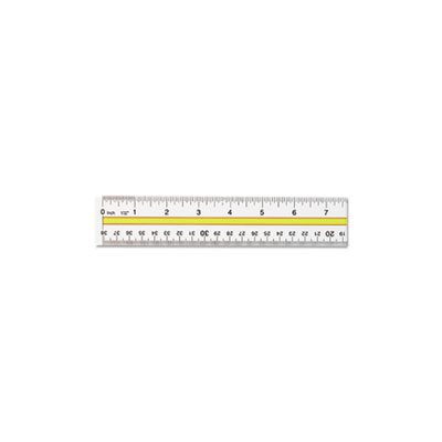 RULER, ACRYLIC, DATA HIGHLIGHT READING RULER WITH TINTED GUIDE, 15" CLEAR