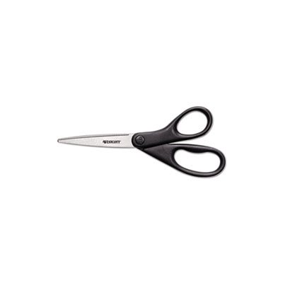 SCISSORS, DESIGN LINE, STAINLESS STEEL, 8" LONG, METALLIC BLACK