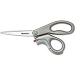 SCISSORS, EZ-OPEN SCISSORS AND BOX CUTTER, 8" LONG, GRAY