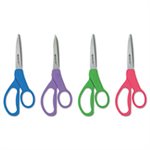 SCISSORS, STUDENT, ANTIMICROBIAL PROTECTION, 7" LONG, ASSORTED COLORS